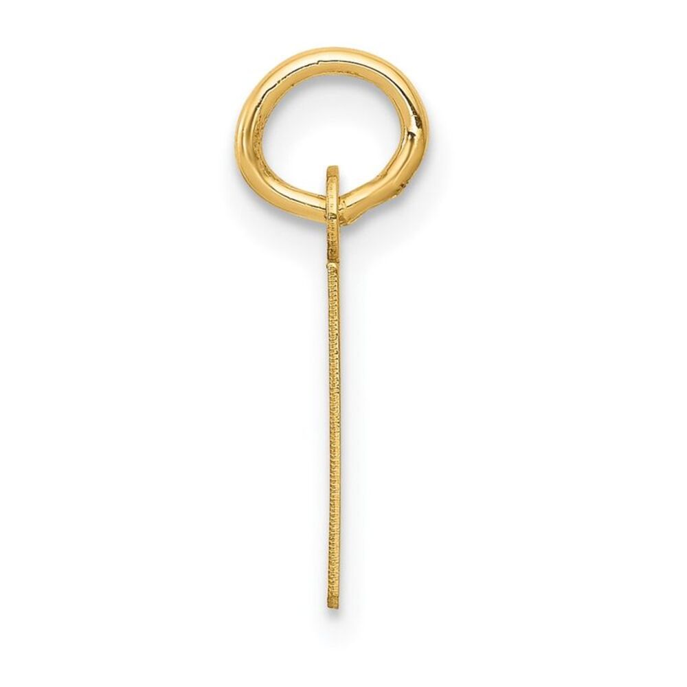 10k Yellow Gold Small Slanted Block Initial E Cha… - image 2